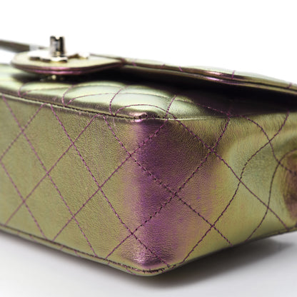 Chanel Iridescent Lambskin Quilted Mini Rectangular Flap Purple 7 of 10