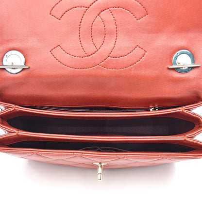 Chanel Lambskin Quilted Small Trendy CC Flap Dual Handle Bag Red 5 of 13