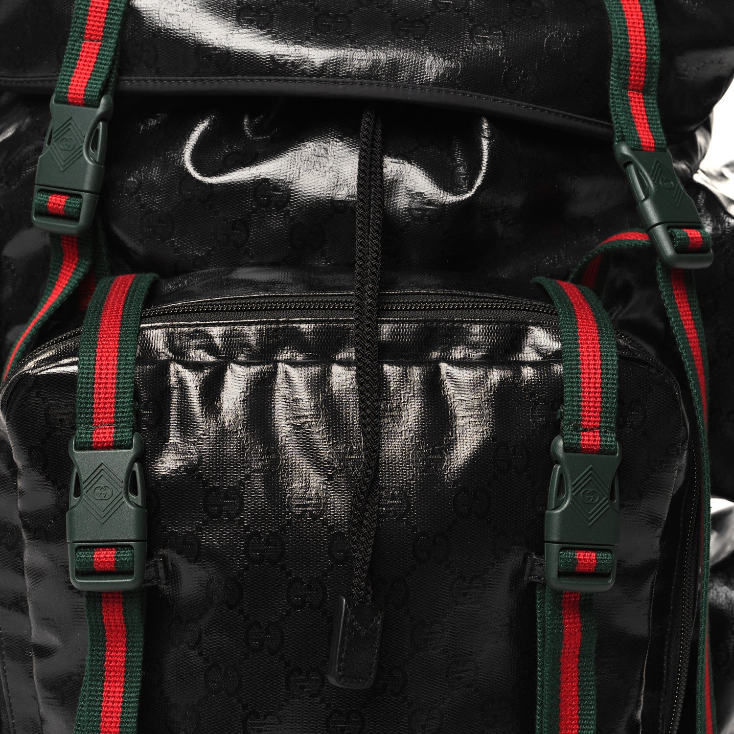 Gucci GG Crystal Monogram Web Backpack Black 8 of 10