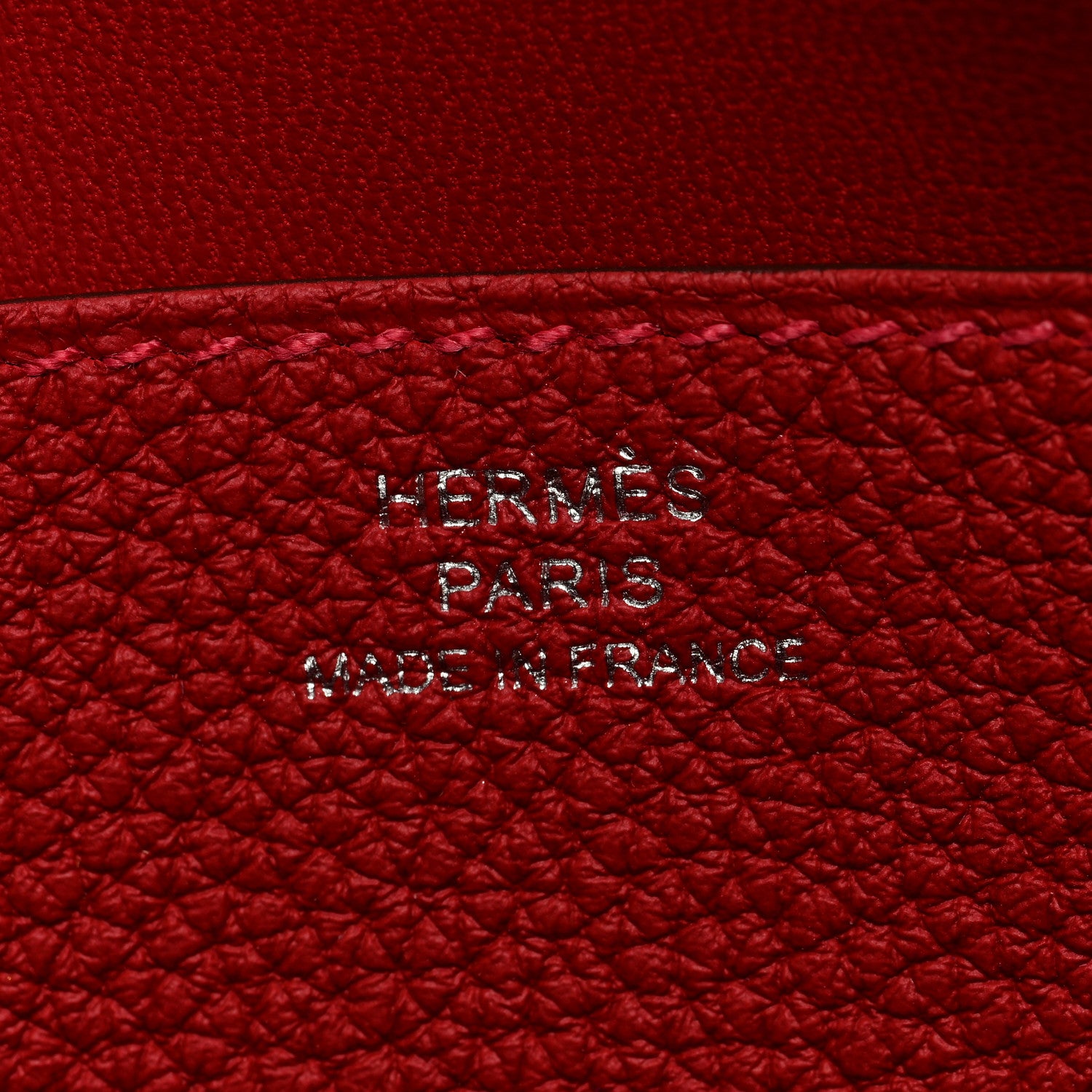 Hermes Togo Dogon Recto Verso Wallet Rouge Casaque 6 of 7