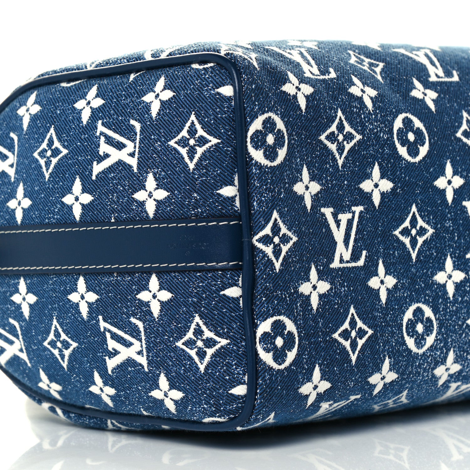 Louis Vuitton Monogram Jacquard Denim Speedy Bandouliere 25 Bleu 9 of 10