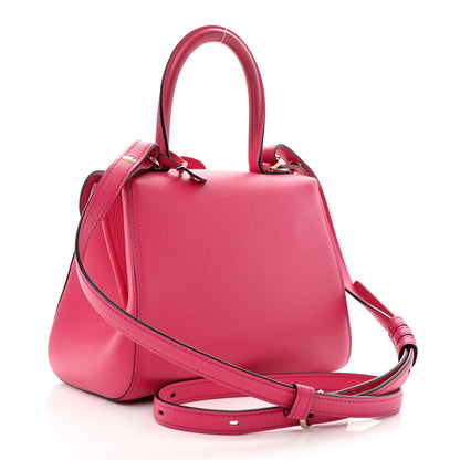 Delvaux Grained Calfskin Mini Brillant Satchel Rose Indien 4 of 12