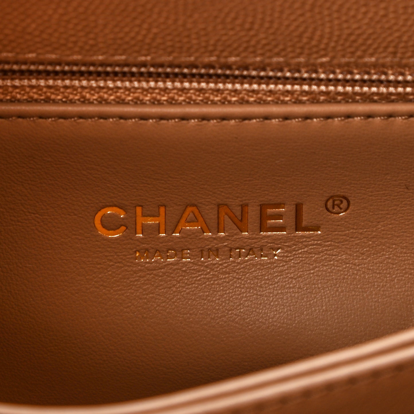 Caviar Quilted Mini Coco Handle Flap Brown