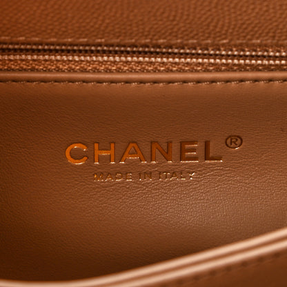 Chanel Caviar Quilted Mini Coco Handle Flap Brown 6 of 11