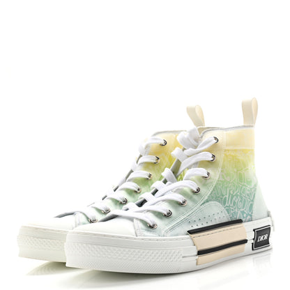 Christian Dior X SHAWN STUSSY Technical Canvas Dior All Over Mens B23 High Top Sneakers 39 Green Beige 3 of 11