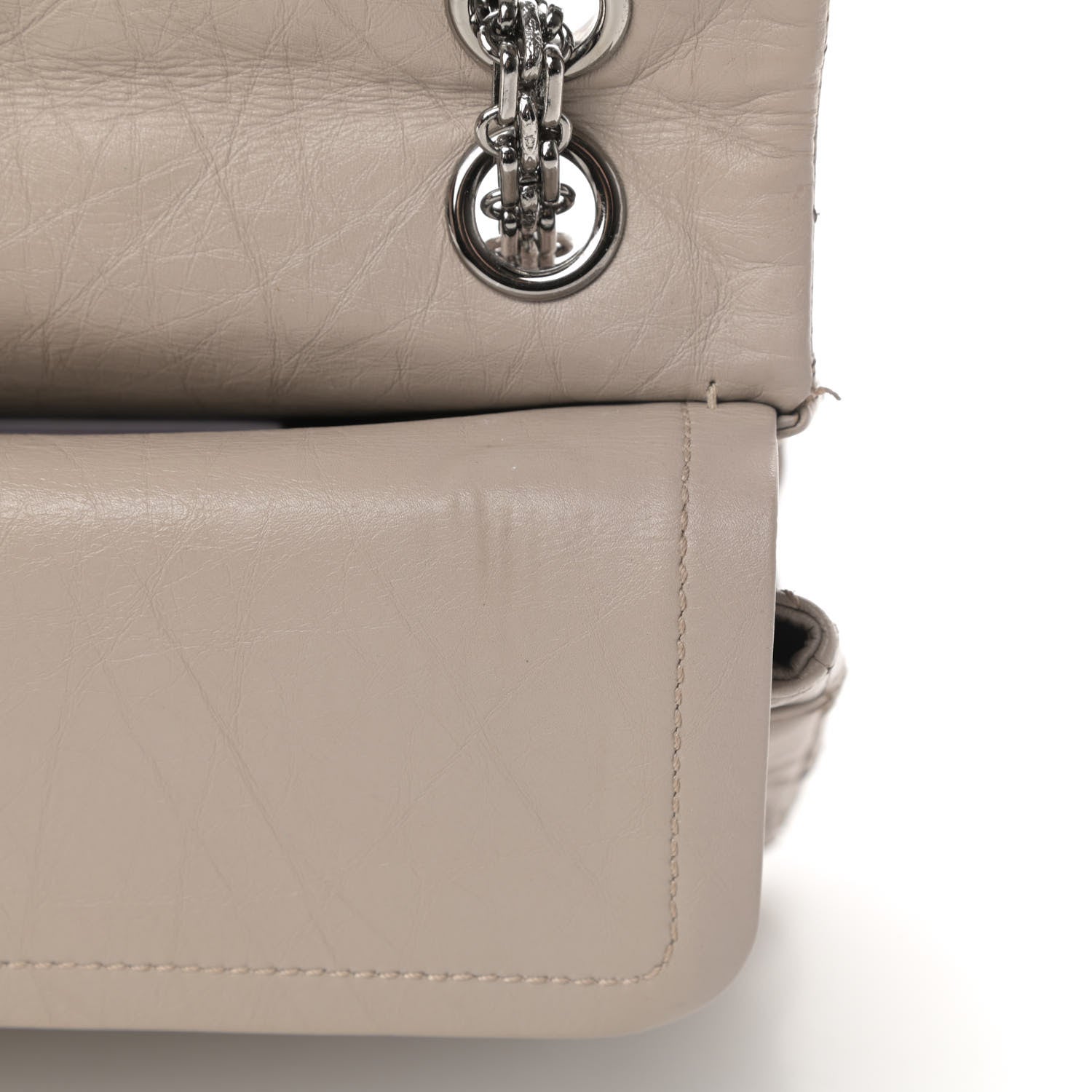 Chanel Aged Calfskin Quilted 2.55 Reissue 226 Flap Taupe 11 of 17