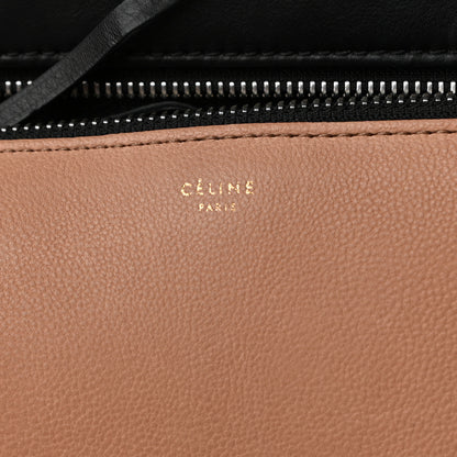 Celine Supple Calfskin Large Bi-Color Edge Shoulder Bag Beige 6 of 21