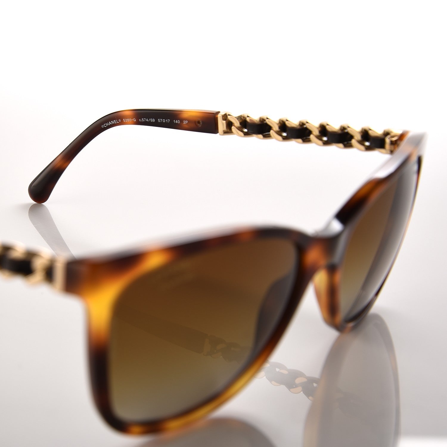 Chanel Butterfly Chain Sunglasses 5260Q Tortoise 5 of 8