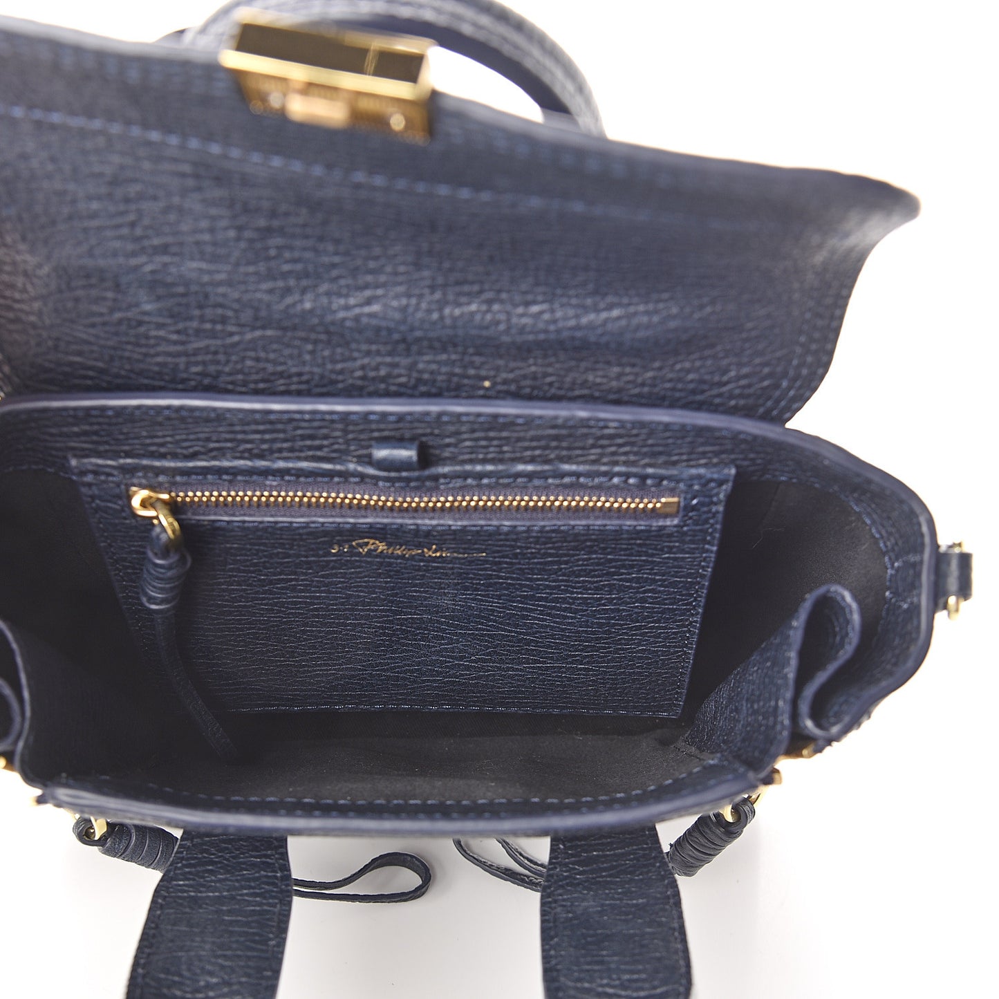 3.1 Textured Calfskin Mini Pashli Satchel Ink