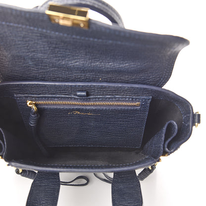 3.1 Phillip Lim 3.1 Textured Calfskin Mini Pashli Satchel Ink 4 of 8