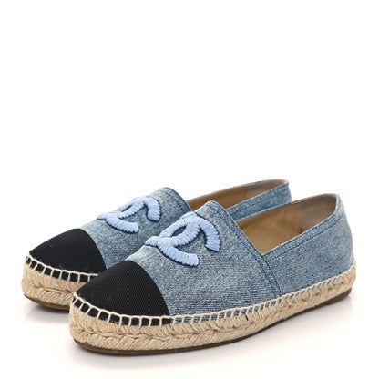 Chanel Denim CC Espadrilles 39 Blue Black 3 of 11