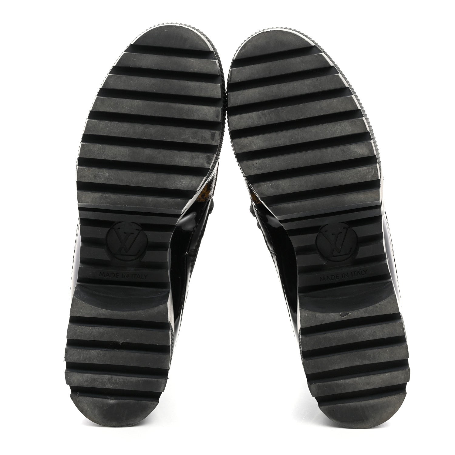 Louis Vuitton Suede Calfskin Crocodile Embossed Patent Monogram Laureate Platform Desert Boots 35 Black 5 of 8