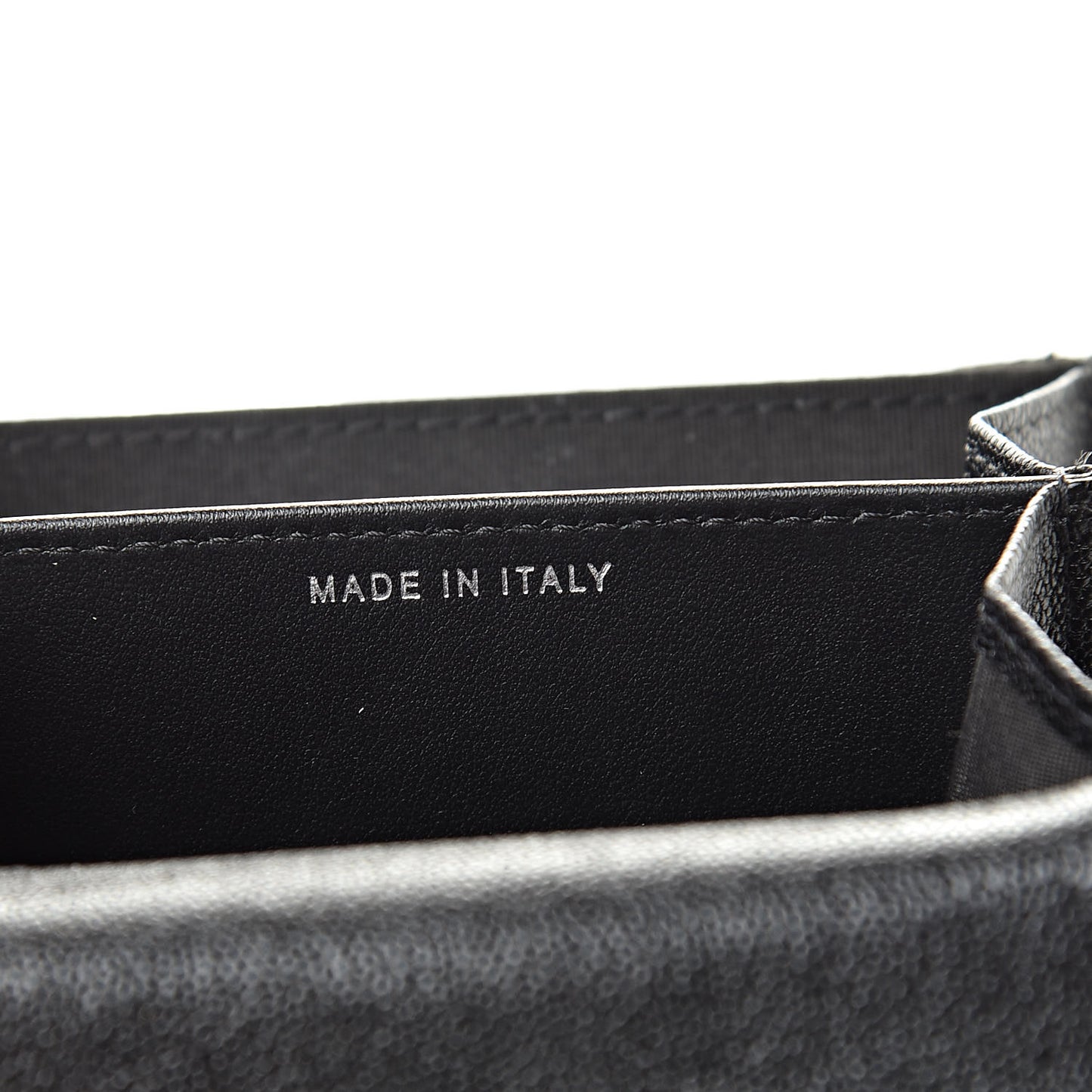 Caviar Quilted Boy Flap Card Holder Black