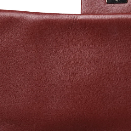 Chanel Lambskin Vertical Stitch Jumbo Single Flap Dark Red 14 of 15