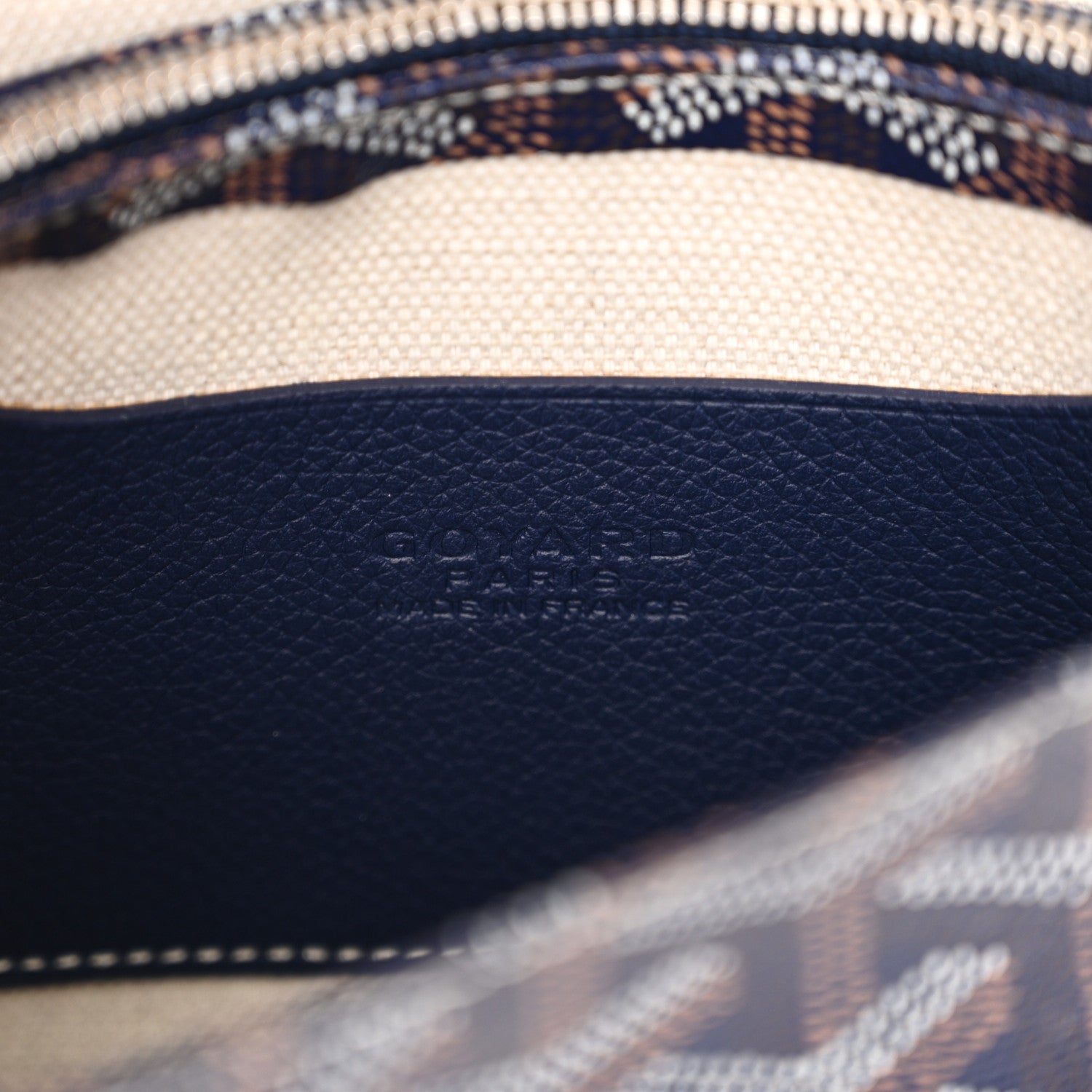 Goyard Goyardine Plumet Wallet Clutch Navy 7 of 10