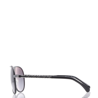 Chanel Polarized Pilot Winter Sunglasses 4219-Q Black 3 of 7