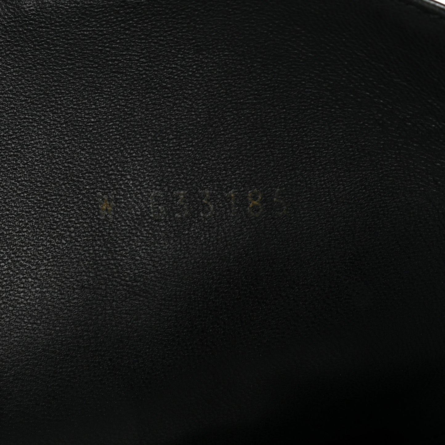 Patent Calfskin Pearl Combat Ankle Boots 39 Black