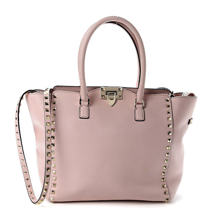 Valentino Garavani Vitello Rockstud Double Handle Tote Poudre 1 of 11