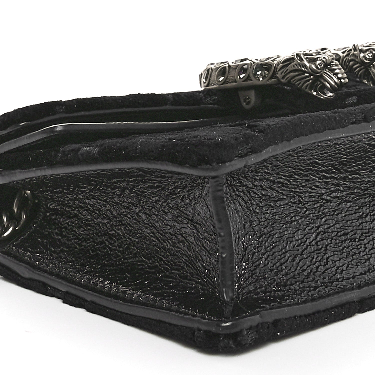 Gucci Velvet GG Monogram Super Mini Dionysus Shoulder Bag Black 8 of 9