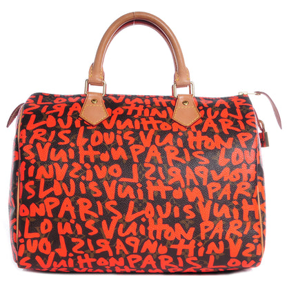 Louis Vuitton Monogram Graffiti Speedy 30 Orange 1 of 7