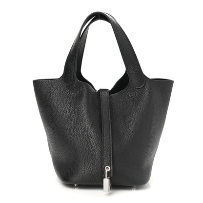 Hermes Taurillon Clemence Picotin Lock 18 PM Black 1 of 11