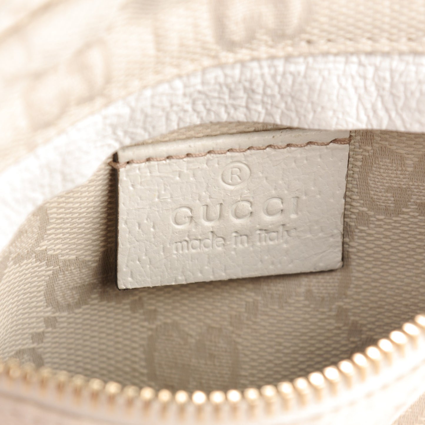 GG Monogram Web Double Pocket Belt Bag White