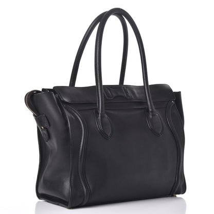 Celine Smooth Calfskin Shoulder Luggage Black 3 of 9
