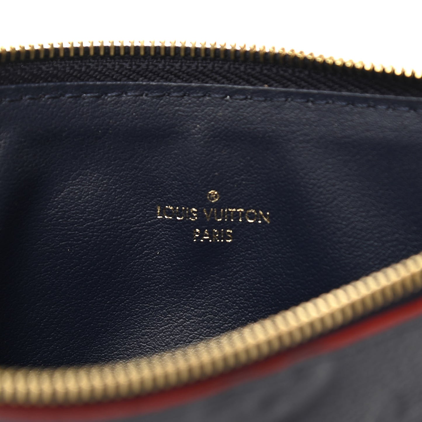 Empreinte Felicie Chain Wallet Zippered Insert Marine Rouge