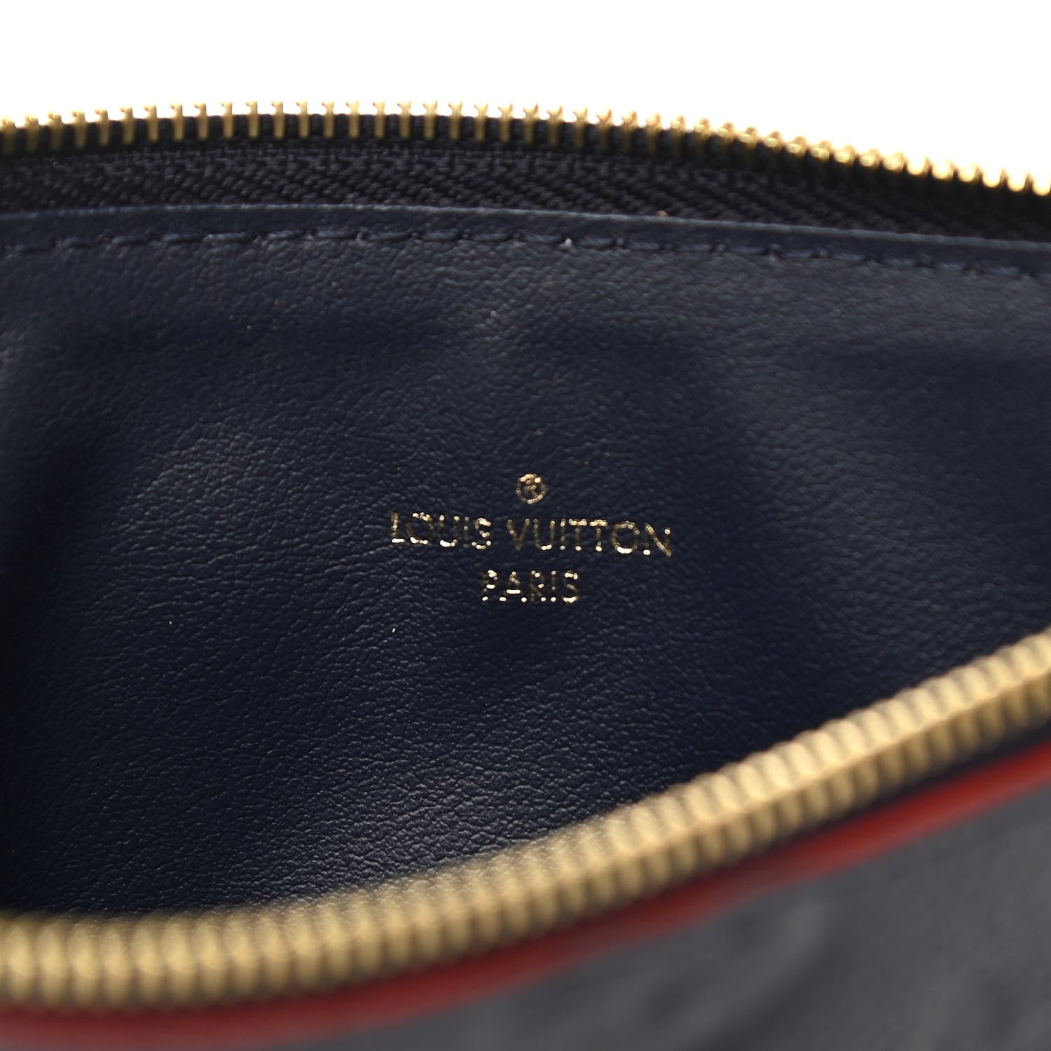 Louis Vuitton Empreinte Felicie Chain Wallet Zippered Insert Marine Rouge 6 of 7