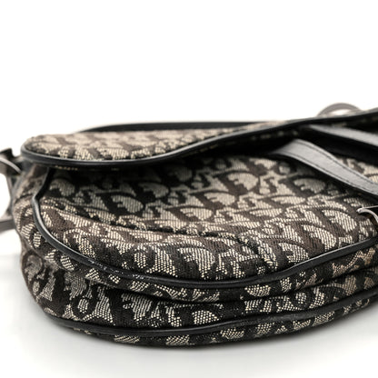 Christian Dior Oblique Saddle Bag Black 9 of 11