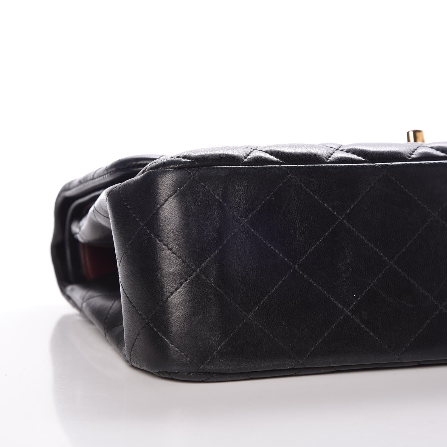Chanel Lambskin Quilted Jumbo Double Flap Black 9 of 12