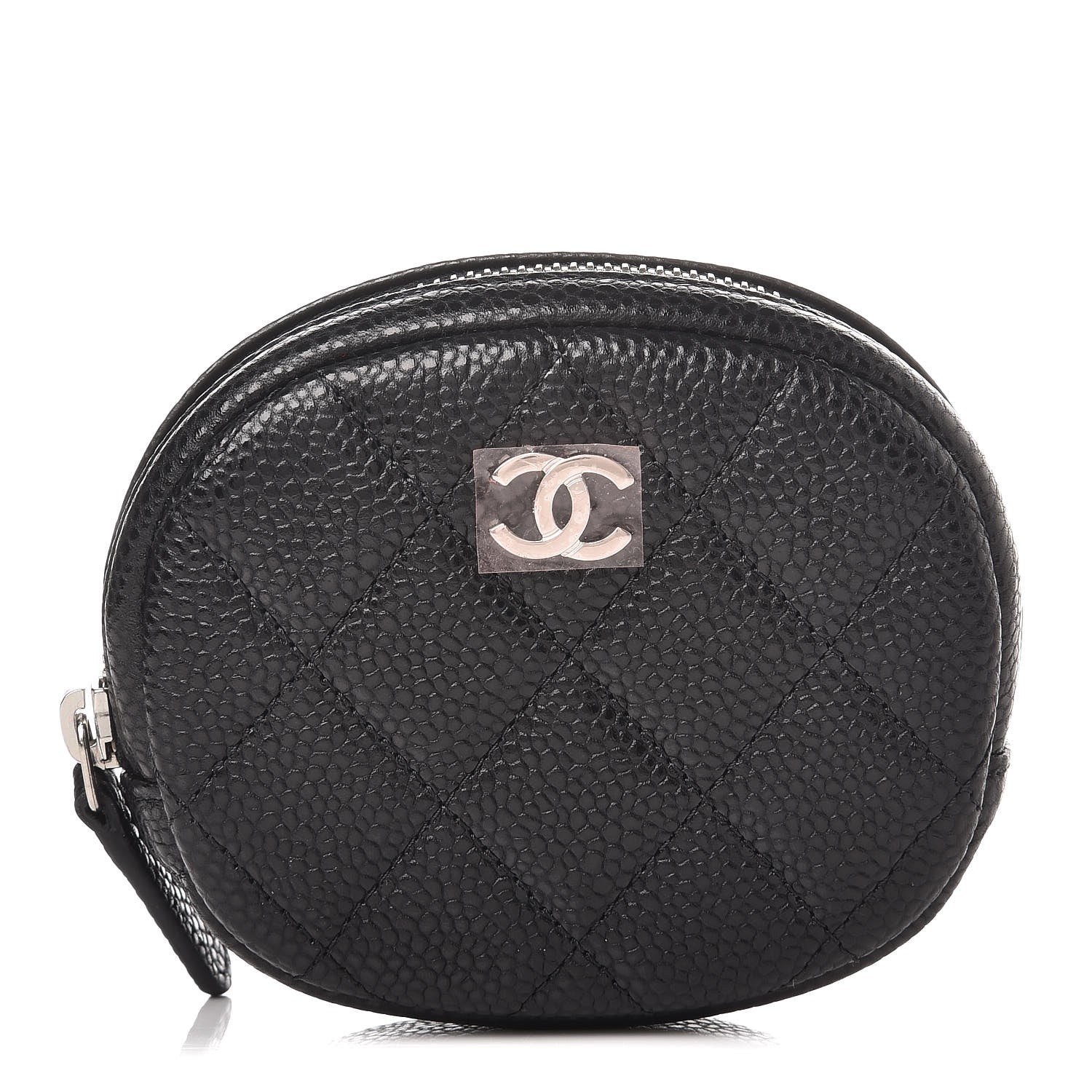 Chanel Caviar Quilted Zip Around Classic Coin Purse Black 1 of 8
