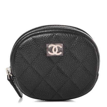 Chanel Caviar Quilted Zip Around Classic Coin Purse Black 1 of 8