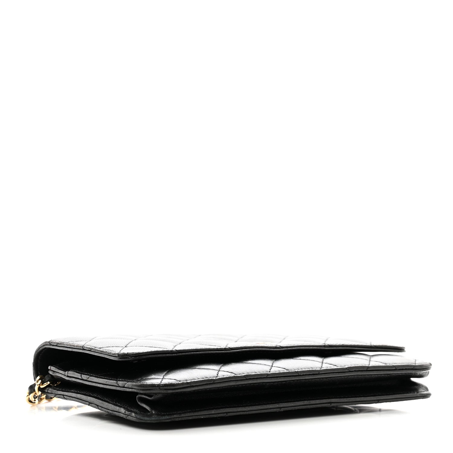 Chanel Lambskin Quilted Wallet On Chain WOC Black 4 of 13