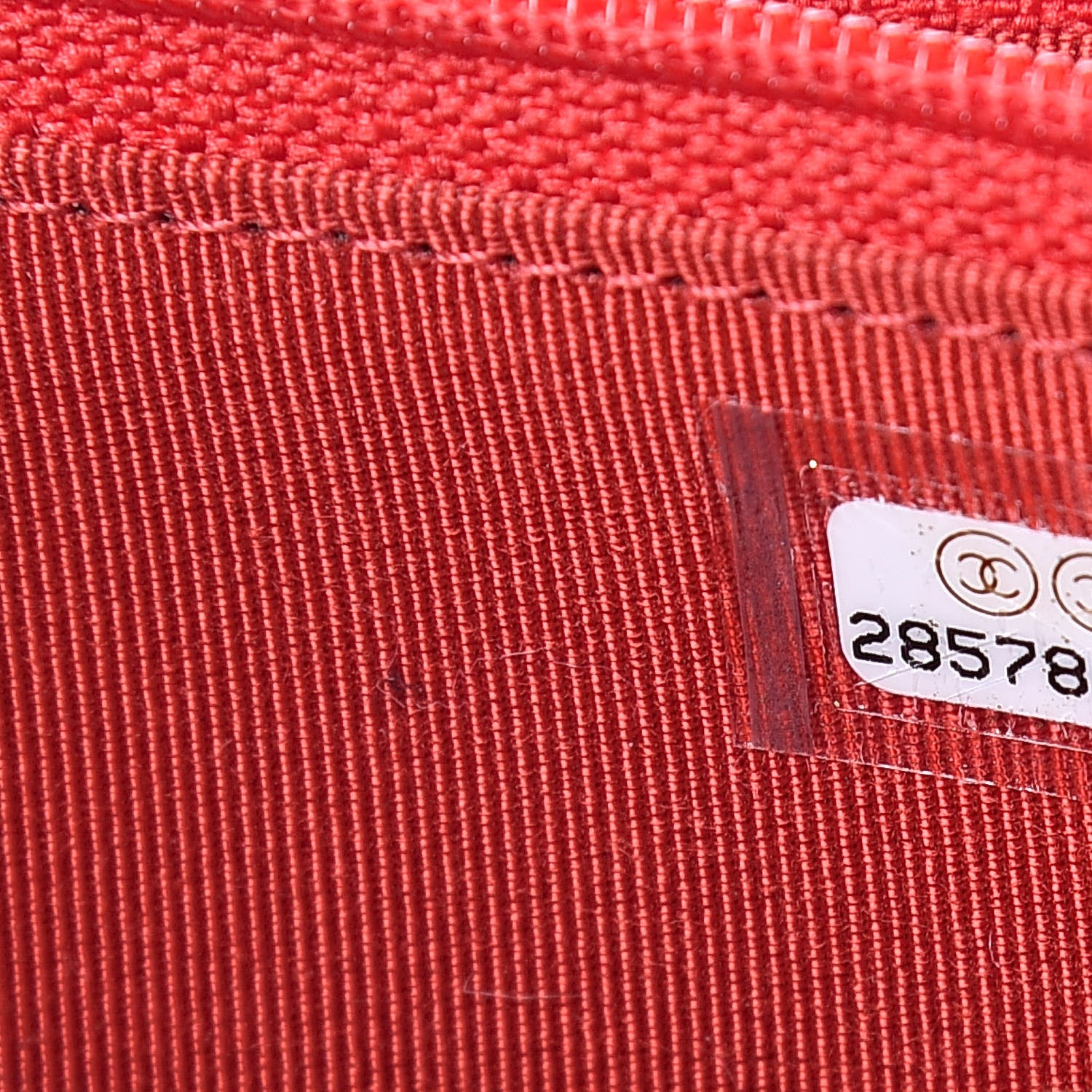 Chanel Caviar Quilted Medium Zip Around Wallet Red 8 of 9