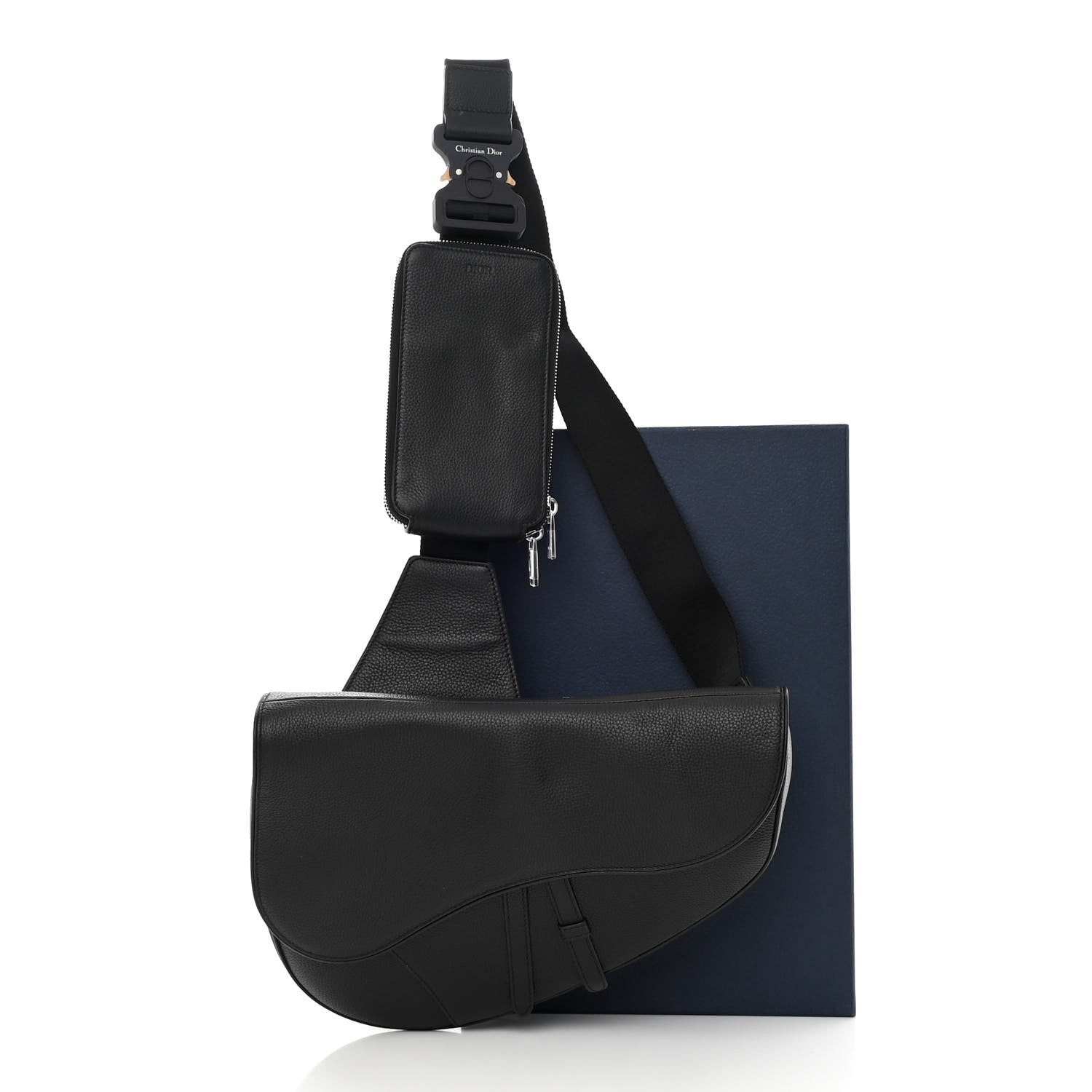 Christian Dior Grained Calfskin Mens Maxi Saddle Bag Back 15 of 15