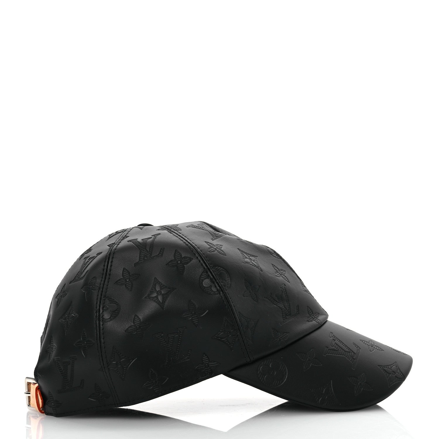 Louis Vuitton Calfskin Monogram Shadow Baseball Cap 58 Black 5 of 9