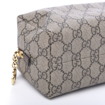 Gucci Soft GG Supreme Monogram Calfskin Medium Ophidia Cosmetic Case Beige Ebony New Acero 7 of 9