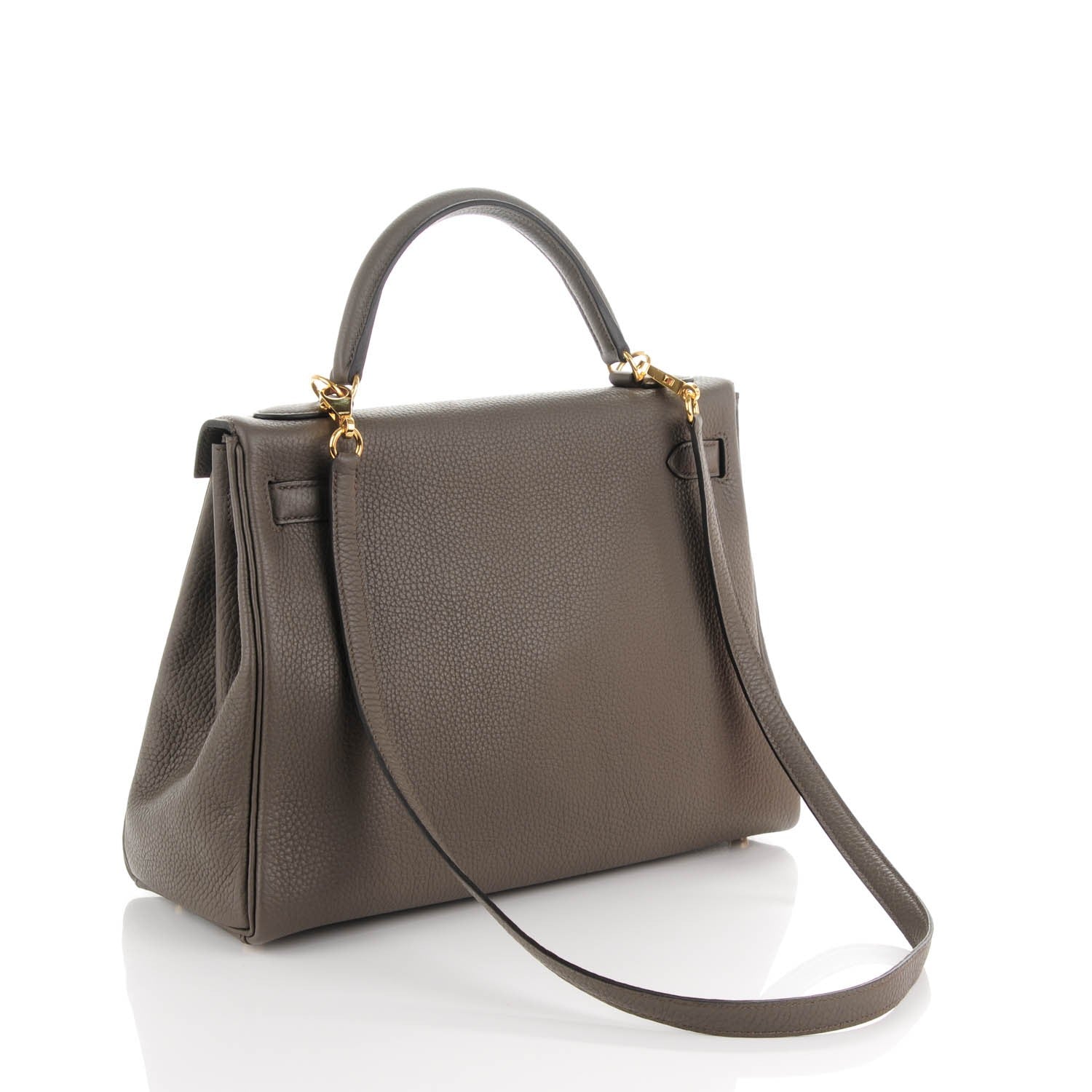 Hermes Taurillon Clemence Kelly Retourne 32 Etain 3 of 25