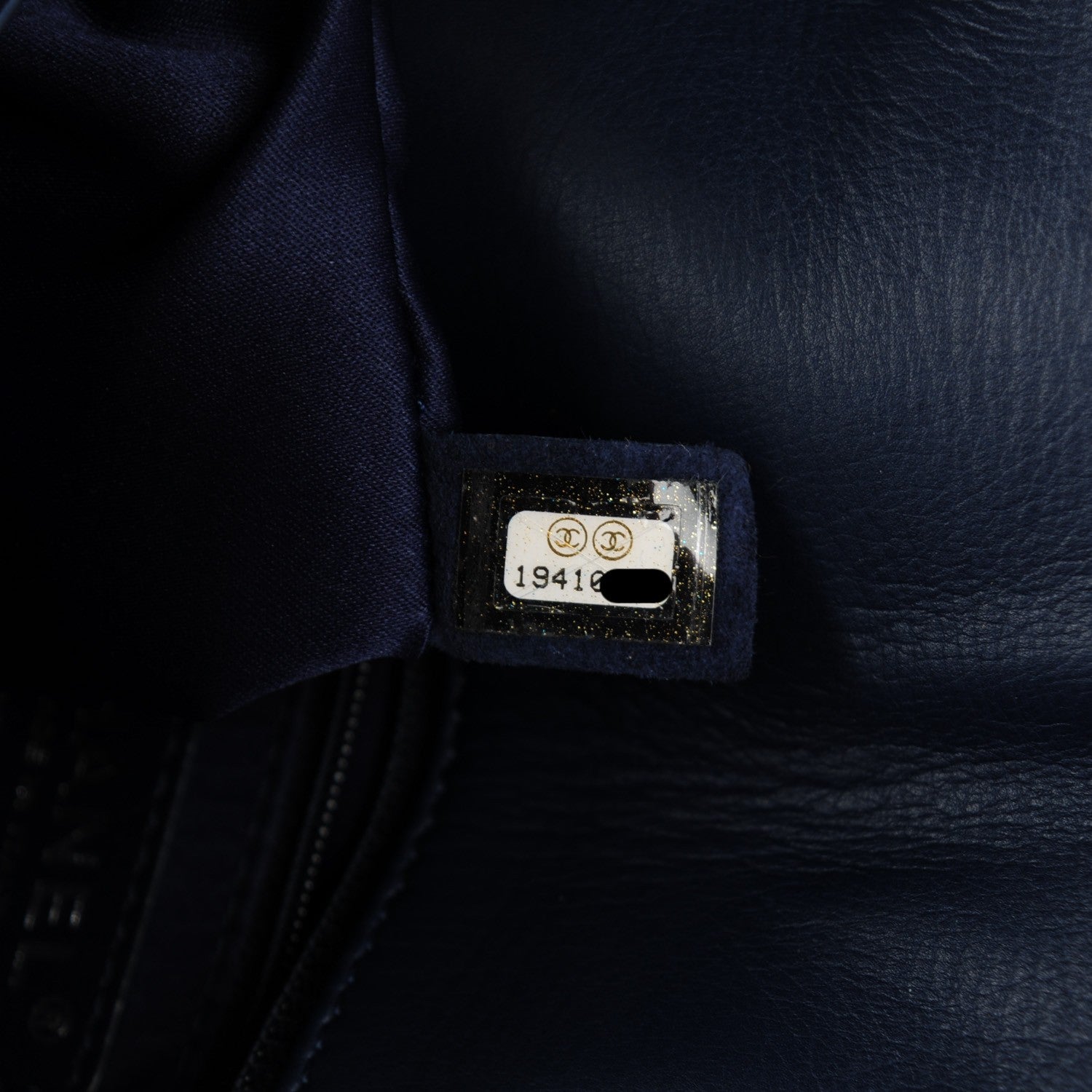 Chanel Lambskin Quilted Jumbo Chanel 3 Flap Navy 7 of 8