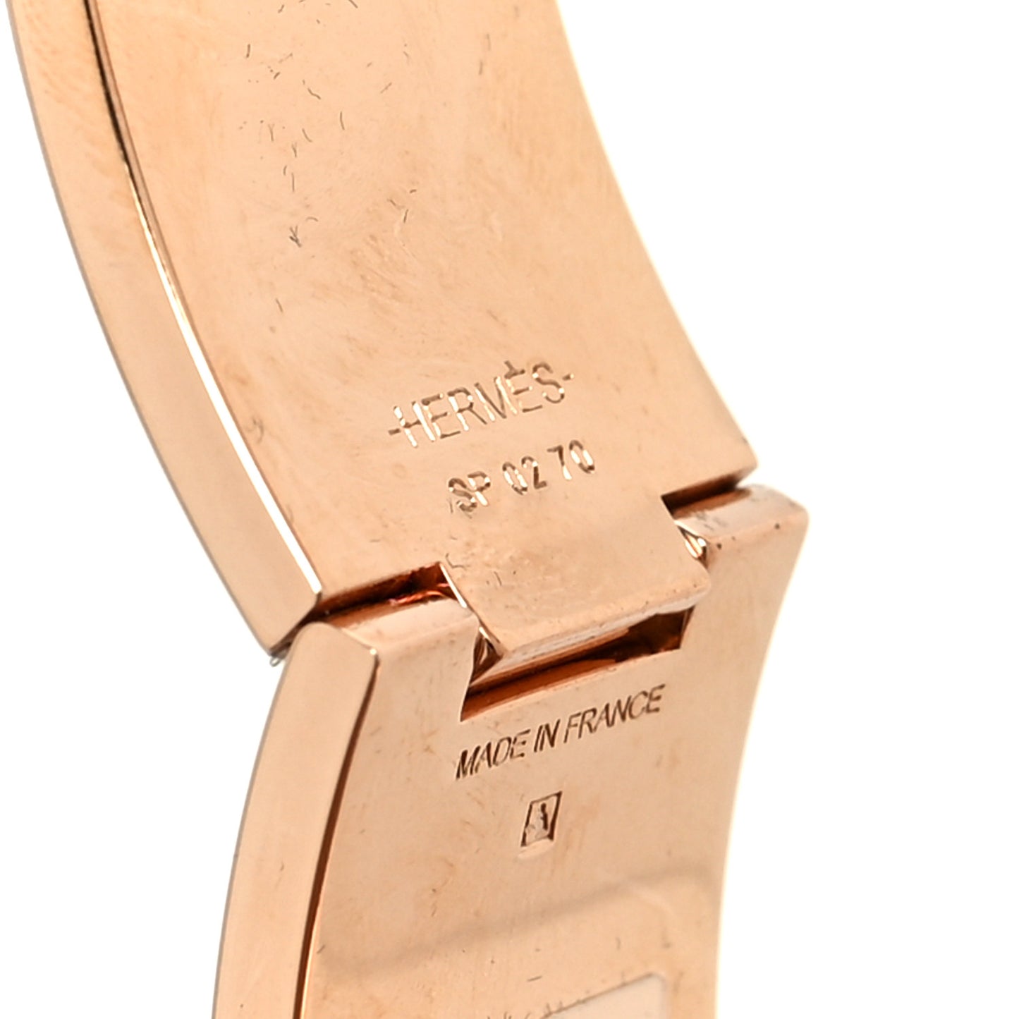 Enamel Wide Clic Clac H Bracelet GM White