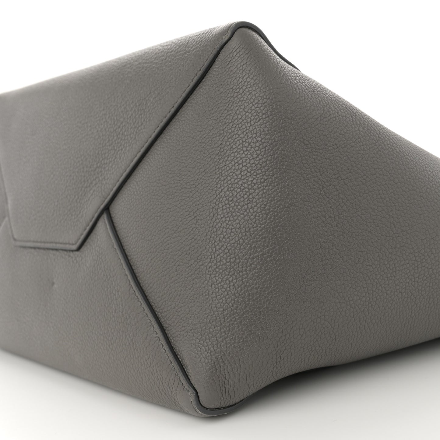 Soft Grained Calfskin Small Belt Cabas Phantom Medium Grey