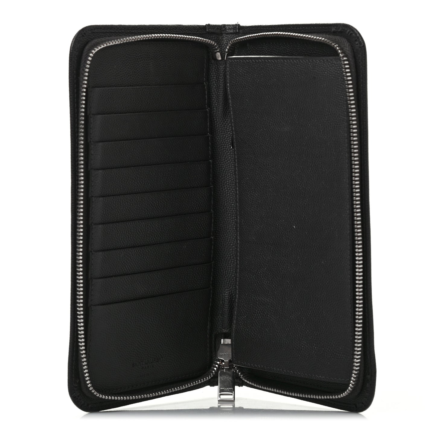Grain De Poudre Classic Zip Around Travel Wallet Black