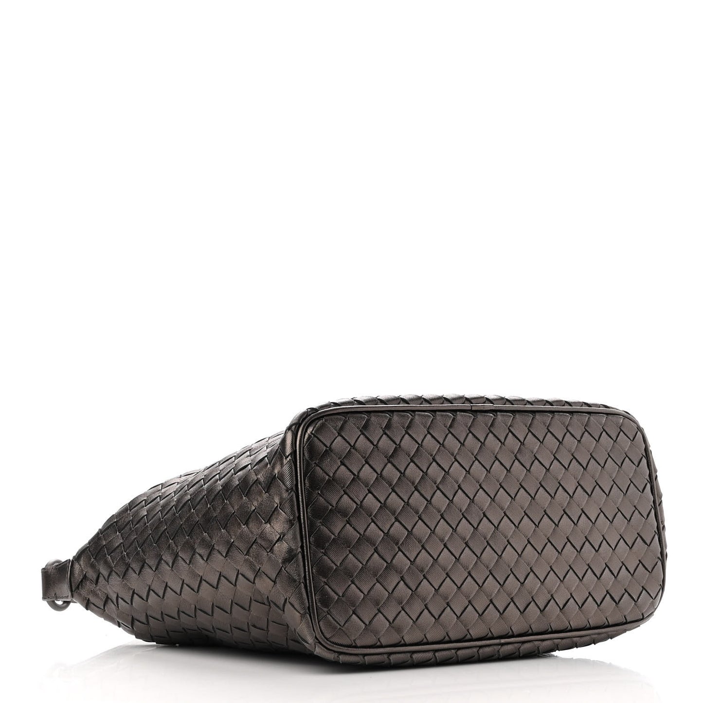 Metallic Nappa Intrecciato Small Shoulder Bag Brunito