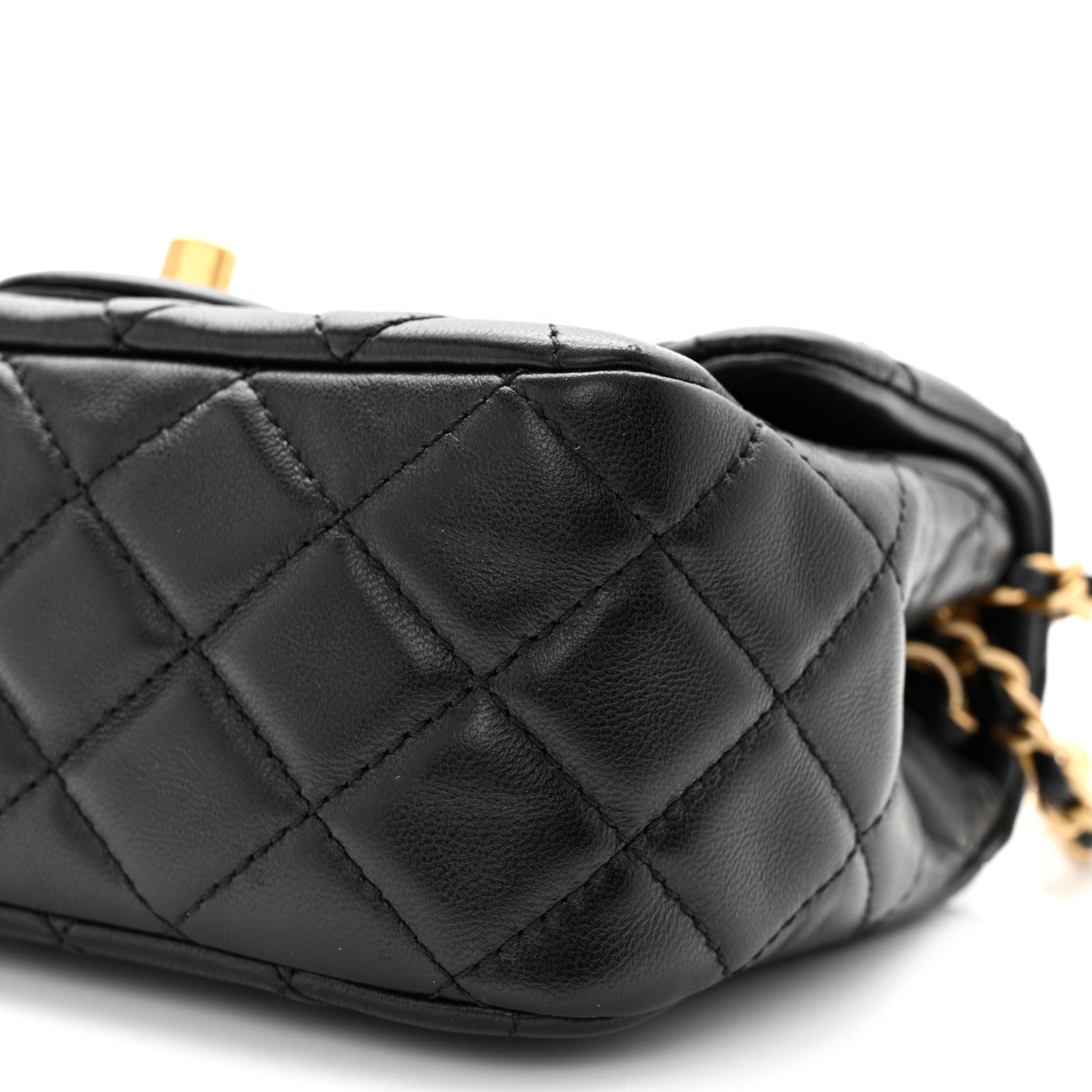 Chanel Lambskin Quilted Mini Pearl Crush Flap Black 10 of 11
