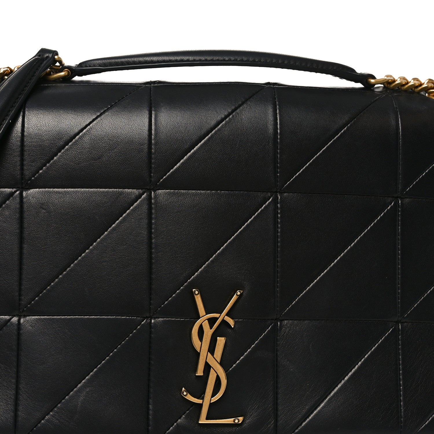 Saint Laurent Lambskin Patchwork Monogram Large Jamie Black 8 of 10