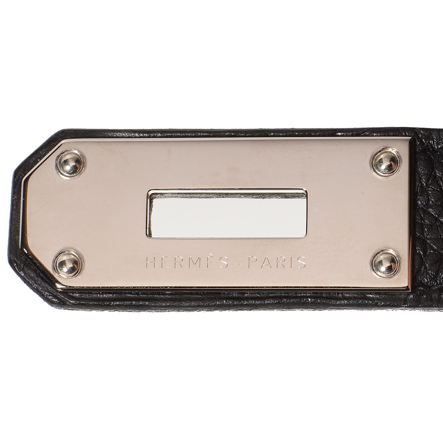 Hermes Taurillon Clemence Shoulder Kelly 40 Black 7 of 23