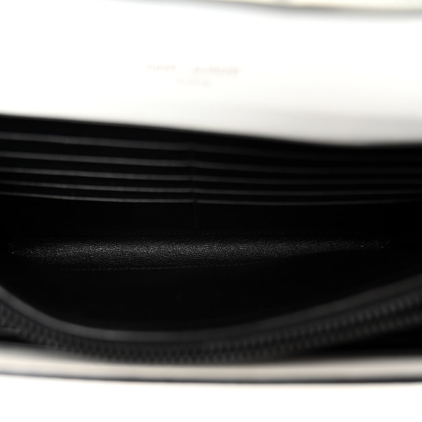 Grain De Poudre Square Dot Print Monogram Chain Wallet White Matte Black