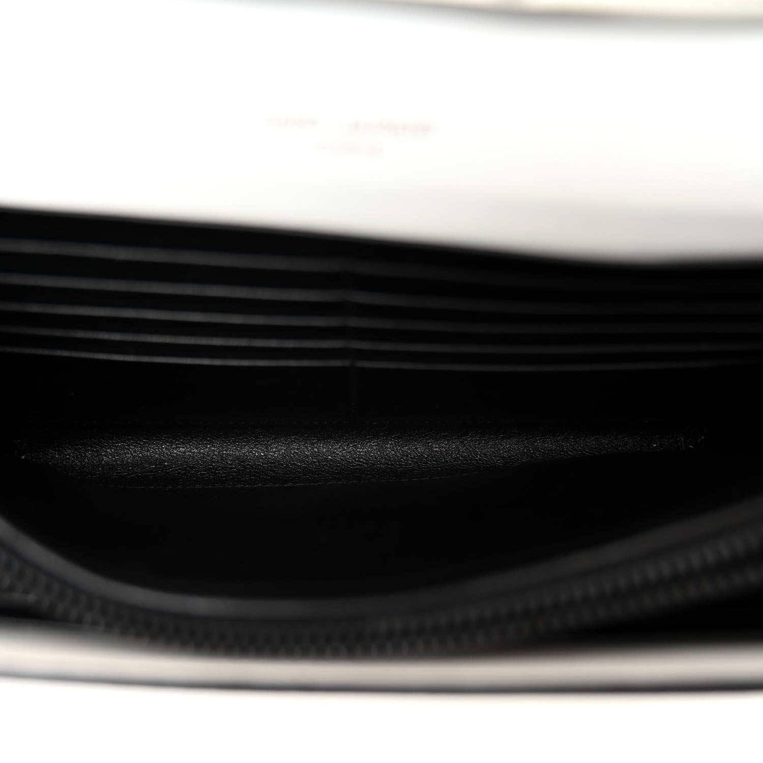 Saint Laurent Grain De Poudre Square Dot Print Monogram Chain Wallet White Matte Black 6 of 10