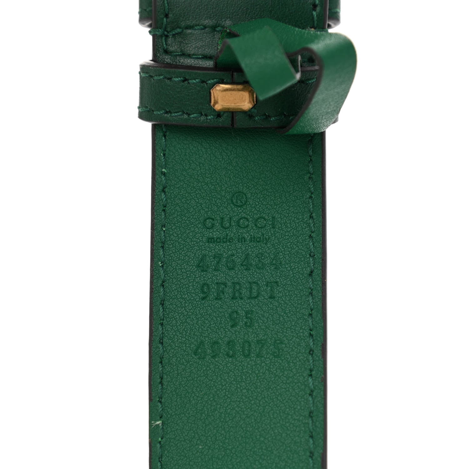 Gucci Velvet Matelasse GG Marmont Belt Bag 95 38 Green 7 of 10
